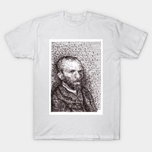 Typewriter Art: Vincent Van Gogh T-Shirt